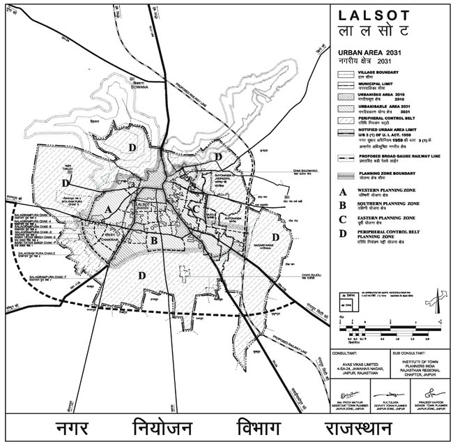 Lalsot Urban Area 2031 Map