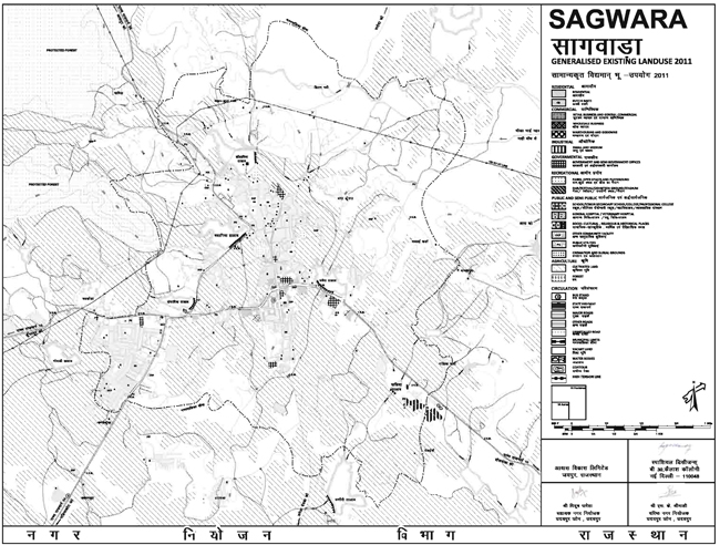 Sagwara Existing Land Use Map 2011