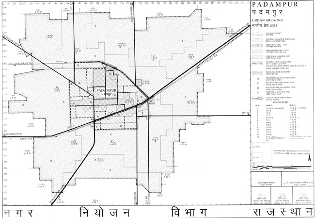 Padampur Urban Area 2031 Map