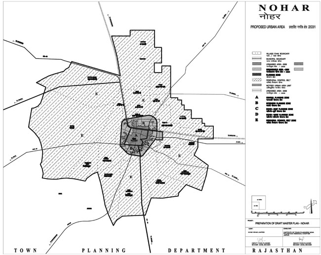 Nohar Urban Area Map 2031