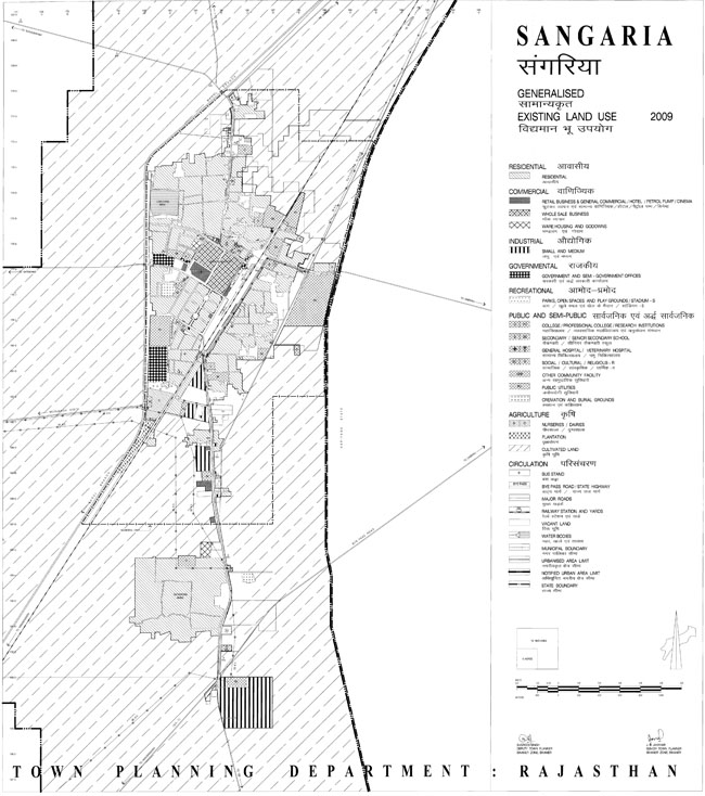 Sangaria Existing Land Use Map 2009