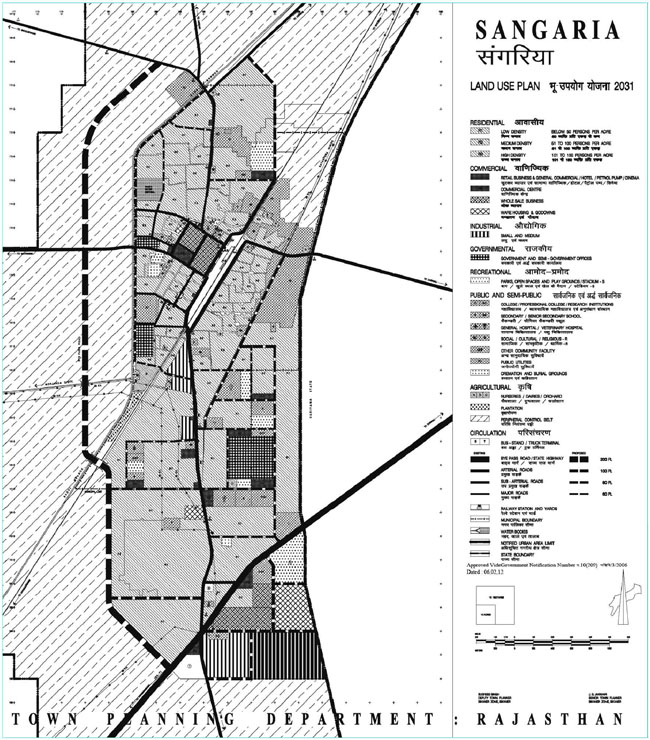 Sangaria Master Development Plan 2031 Map