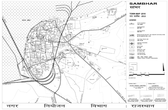 Sambhar Town Map 2010