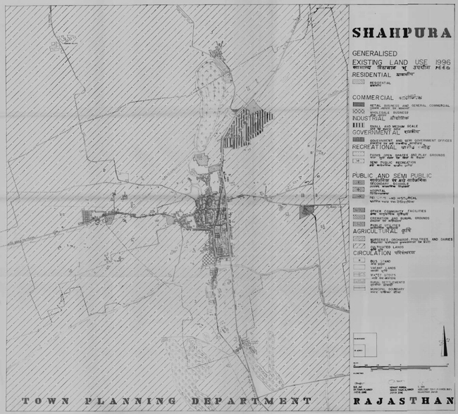 Shahpura Existing Land Use Map 1986