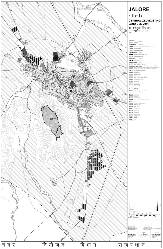 Jalore Existing Land Use Map 2011