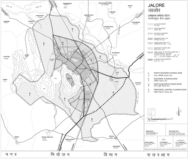 Jalore Urban Area Map 2031