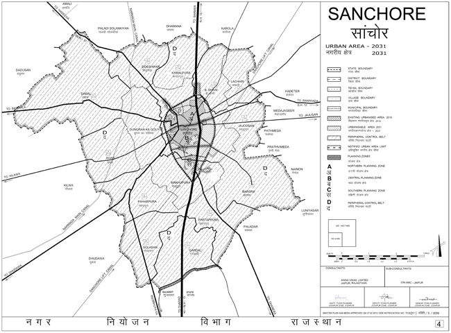 Sanchore Urban Area Map 2031