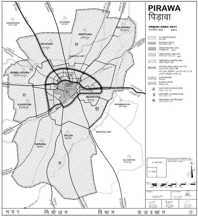 Pirawa Urban Area Map 2031