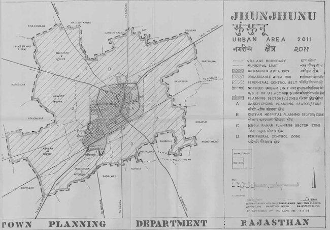 Jhunjhunu Urban Area Map 2031 