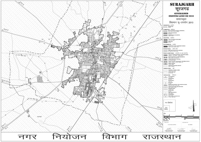 Surajgarh Existing Land Use Map 2010