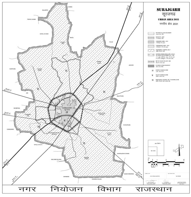 Surajgarh Urban Area Map 2031 
