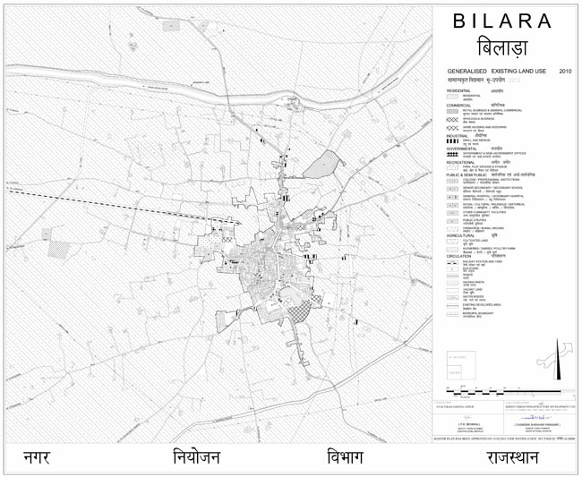Bilara Existing Land Use Map 2010