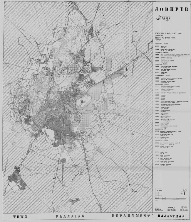 Jodhpur Existing Land Use Map 2001