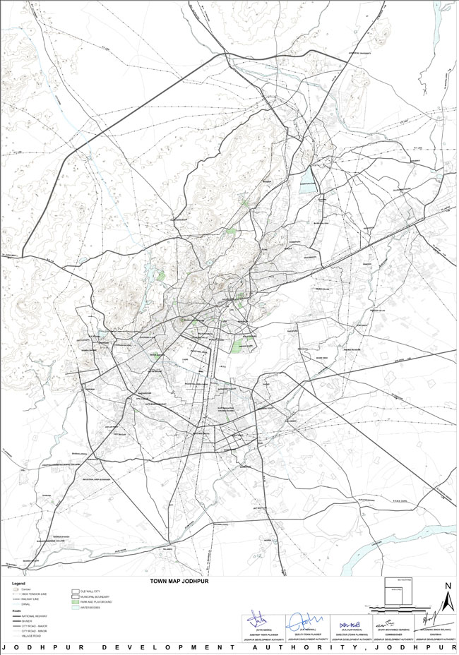 Jodhpur City Town Map