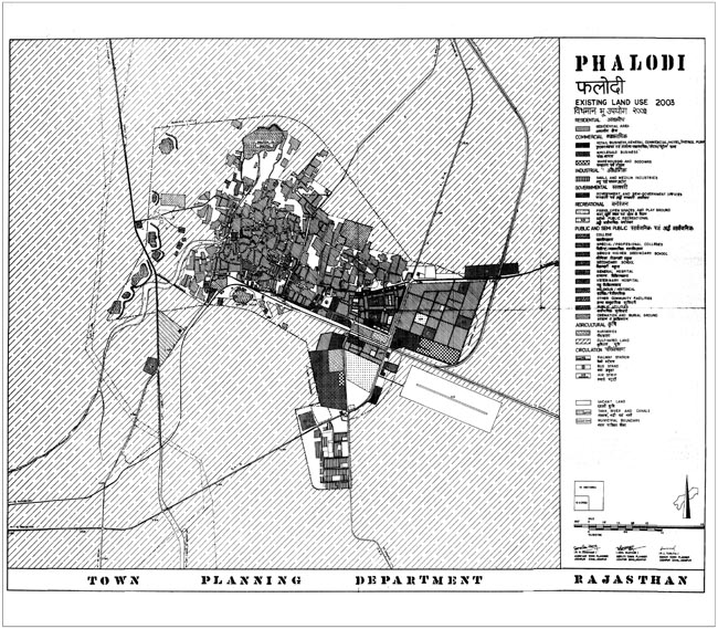 Phalodi Existing Land Use Map 2003
