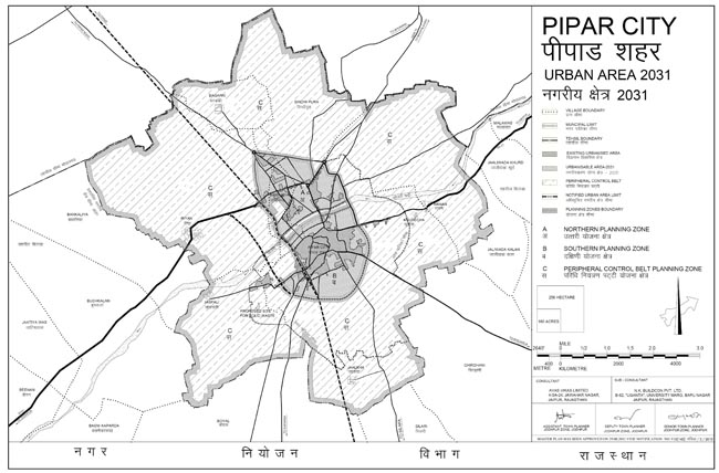 Pipar City Urban Area 2031 Map