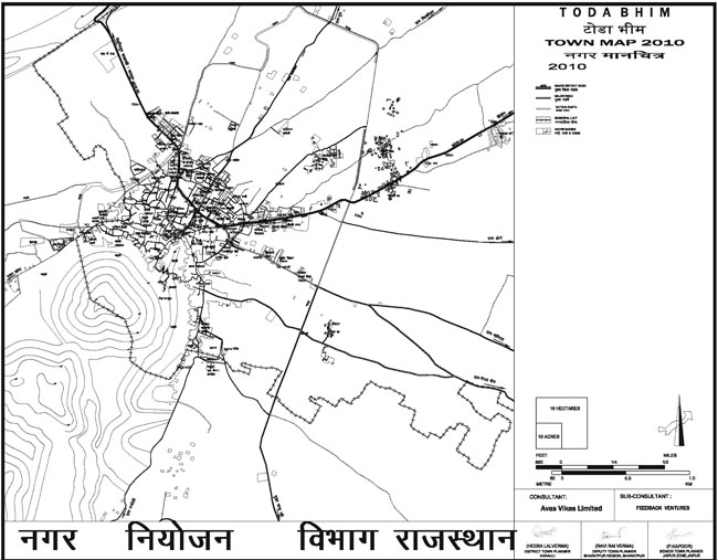 Todabhim Town Map 2010
