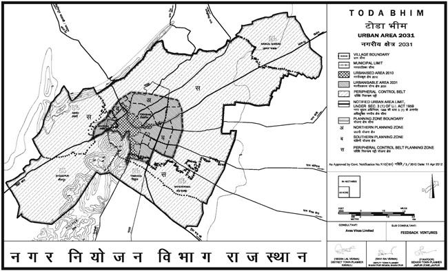 Todabhim Urban Area Map 2031