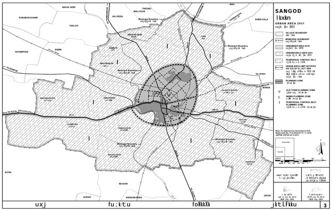Sangod Urban Area 2023 Map