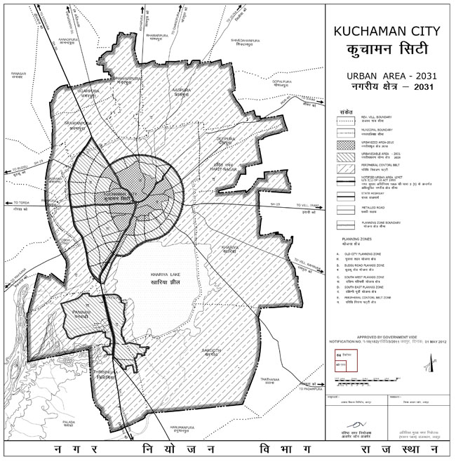 Kuchaman City Urban Area Map 2031