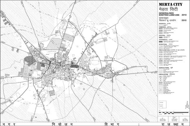 Merta City Existing Land Use Map 2010
