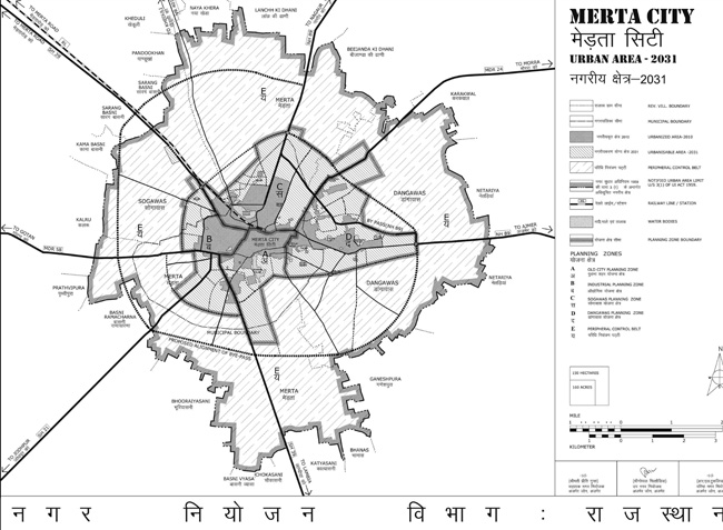 Merta City Urban Area Map 2031