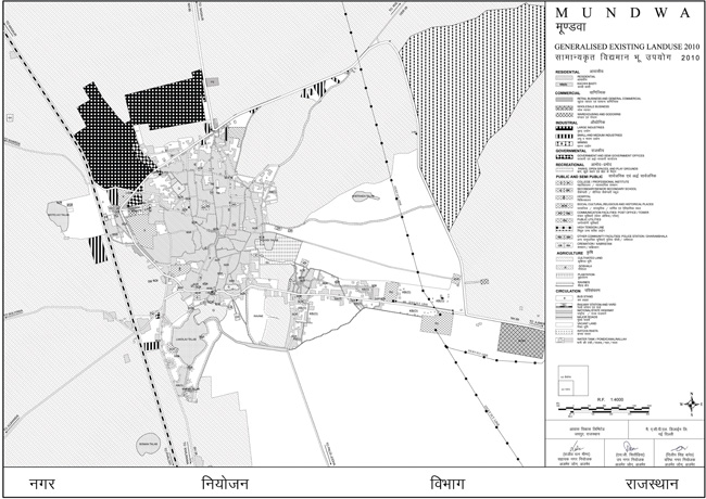 Mundwa Existing Land Use Map 2010