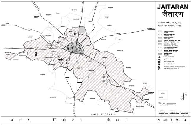 Jaitaran Urban Area Map 2033