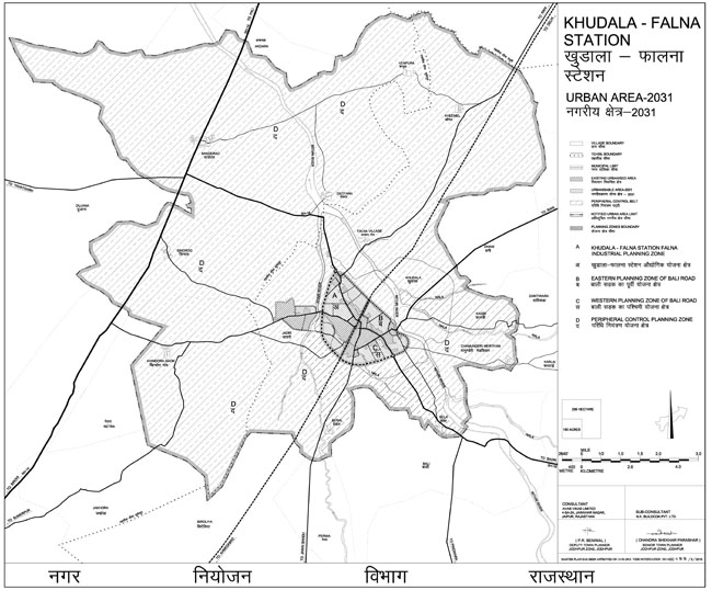 Khudala Falna Station Urban Area Map 2031