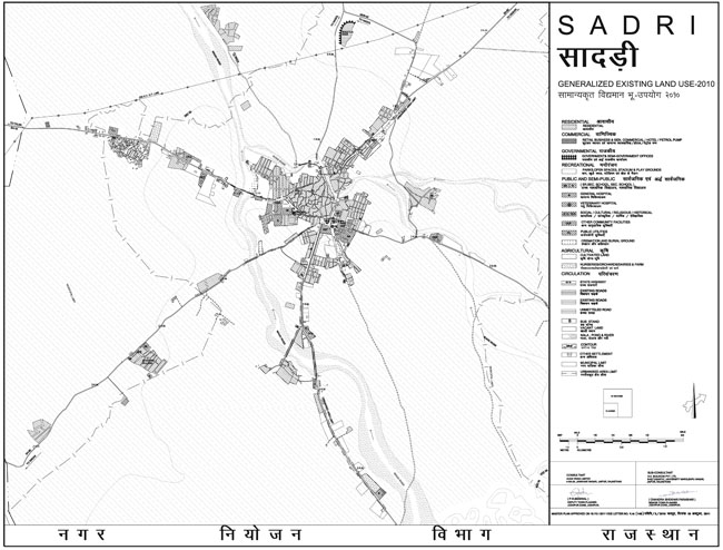 Sadri Existing Land Use Map 2010