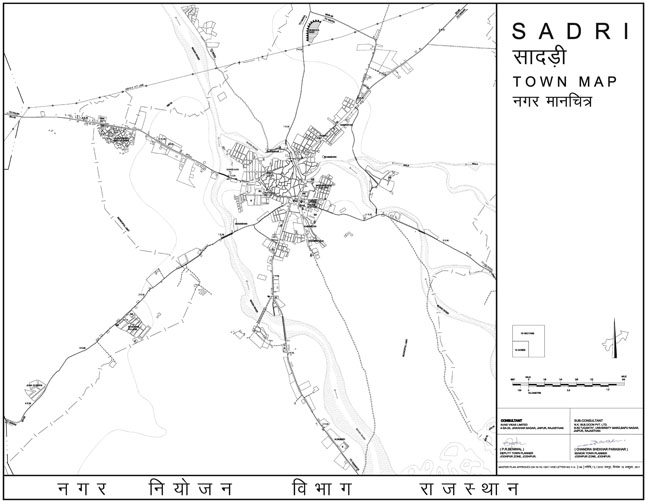Sadri Town Map