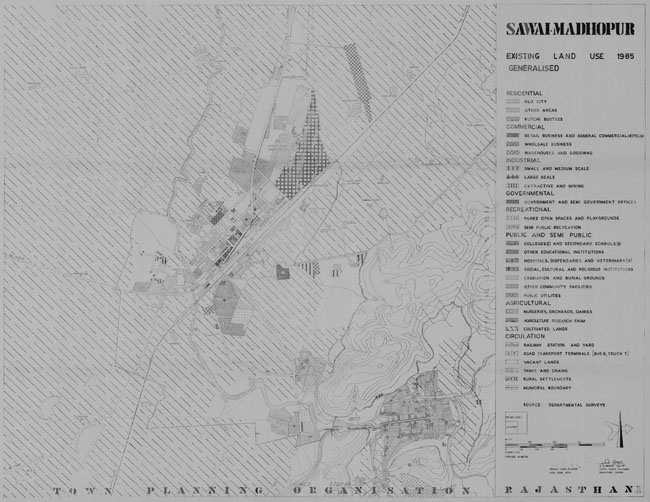 Sawai Madhopur Existing Land Use Map 1985