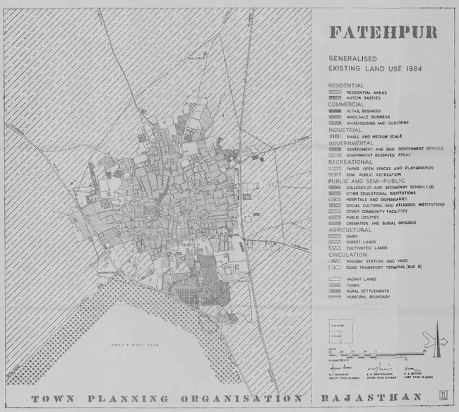 Fatehpur Existing Land Use Map 1984