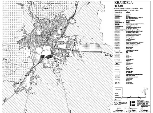 Khandela Existing Land Use Map 2010