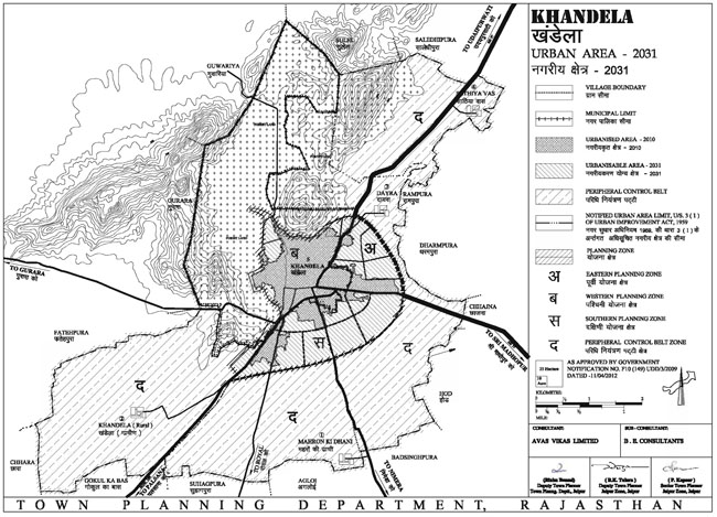 Khandela Urban Area Map 2031