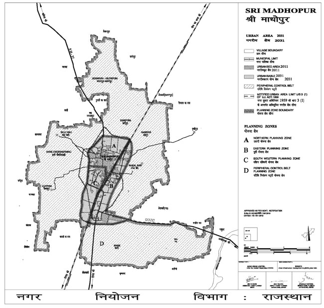Sri Madhopur Urban Area Map 2031