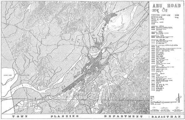 Abu Road Existing Land Use Map 2005