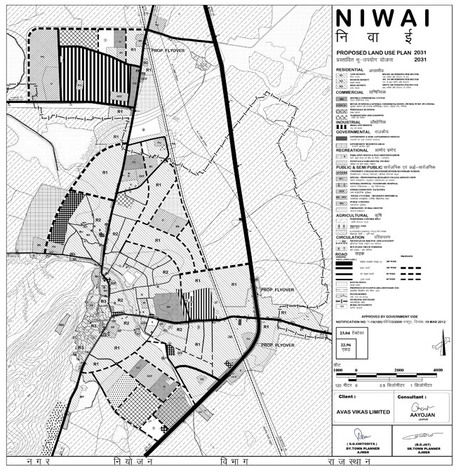 Niwai Master Development Plan 2031 Map