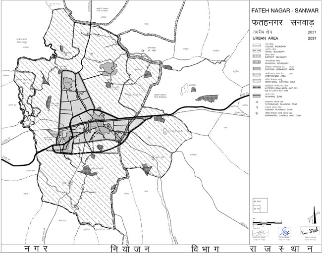 Fatehnagar Sanwar Urban Area 2031 Map