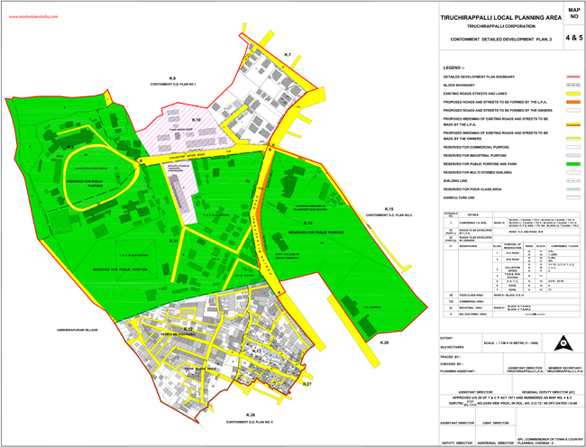 Tiruchirappalli Contonment Development Plan -2 Map 4 & 5