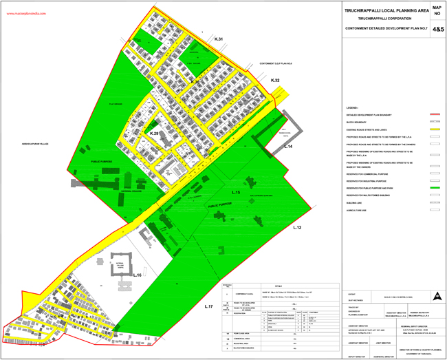 Tiruchirappalli Contonment Development Plan -7 Map 4 & 5