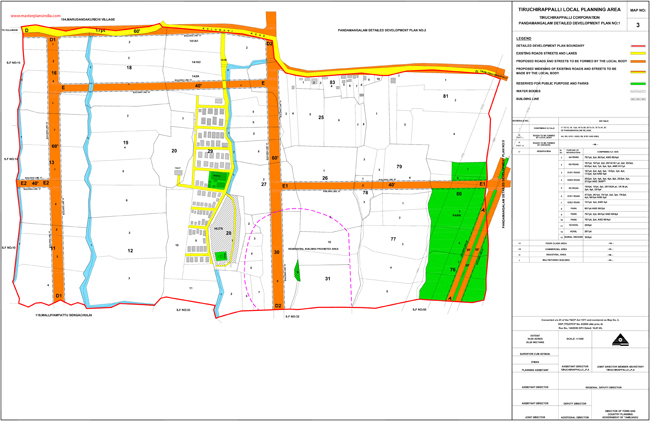 Tiruchirappalli Pandamangalam Development Plan -1 Map 3