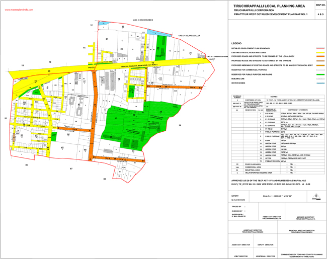 Tiruchirappalli Pirattiyur West Development Plan-1 Map 4 & 5