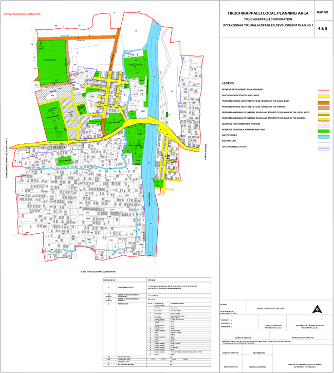 Tiruchirappalli Uyyakondan Development Plan-1 Map 4 & 5