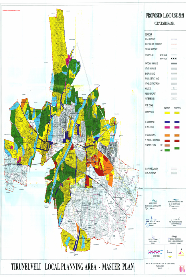 Tirunelveli Master Plan -2021 Map Corporation Area