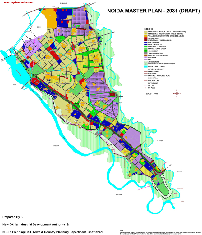Noida Master Development Plan 2031 Map